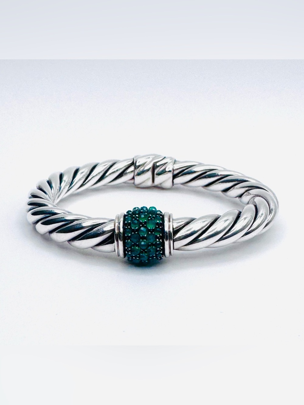 David Yurman Osetra Berries Station Bracelet With Green Onyx